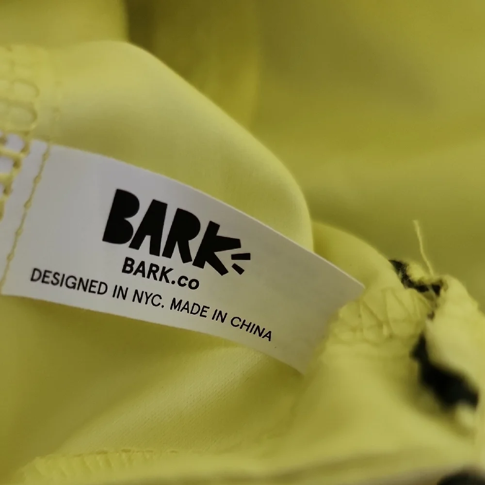 Bark Yellow Dog Raincoat For Small To Medium Dog Zips Up